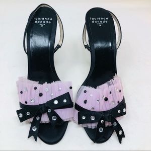 Laurence Dacade Rhinestone Ruffled Bow pumps